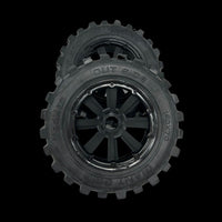 Pair of MadMax HD Belted 190mm Giant Grip Knobby Wheel/Tyre Set (2)