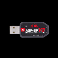 AGFRC V3 Servo Programmer, a USB program card for AGFrc servos with ASS icon mark, black color with red and white text and logos.