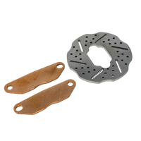 VEKTA brake rotor with two metal brackets on a white background