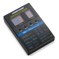 Hobbywing electronic device with digital displays on a white background