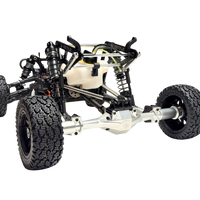 Close-up of a VEKTA buggy rear axle vehicle chassis on a white background