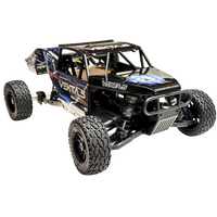 Black off-road RC car with 'Vekta5' branding on a white background