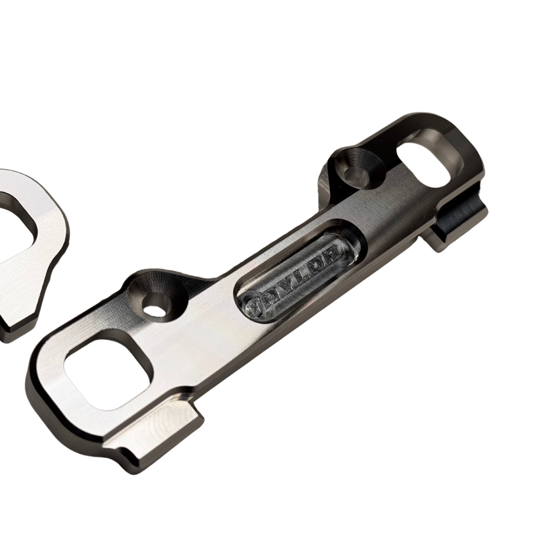 Taylor MCD Billet 7075 HD Front Hinge Pin Braces (2)