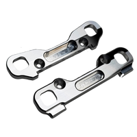 Two hinge pin braces on a white background