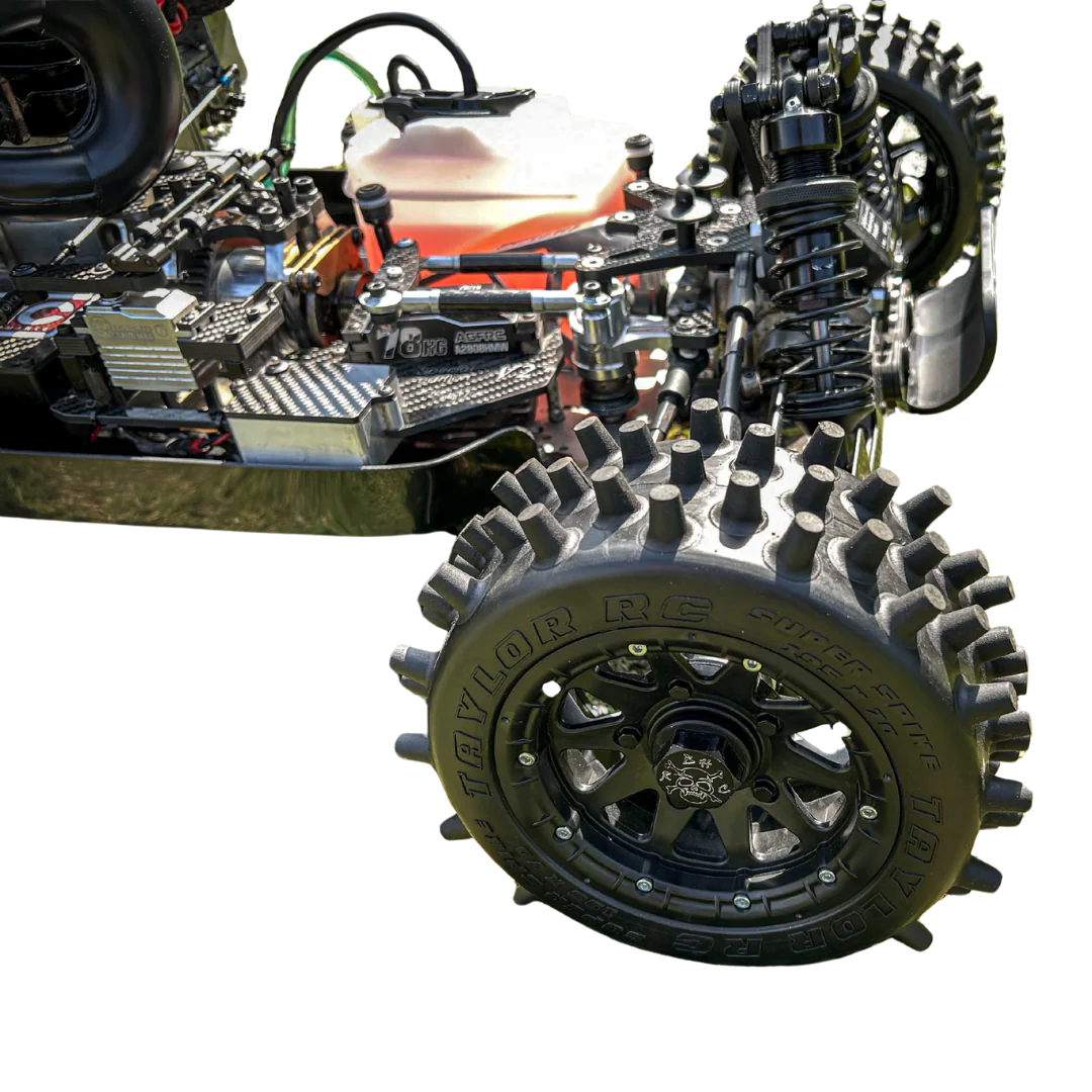 Taylor 195mm Super Spike Wheel Tyres Pre-Mounted 24mm hex (2pcs)