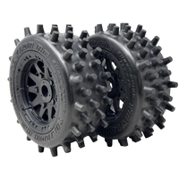 Taylor 195mm Super Spike Wheel Tyres Pre-Mounted 24mm hex (2pcs)