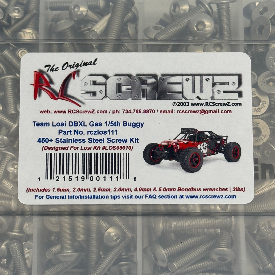 RCSCREWZ Complete Stainless Steel bolt kit for Losi DBXL Gas (1.0&2.0)