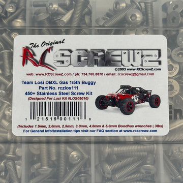 RCSCREWZ Complete Stainless Steel bolt kit for Losi DBXL Gas (1.0&2.0)