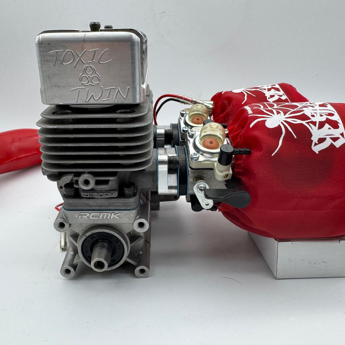 Brand new OBR toxic Twin 57cc with Jet pro pipes