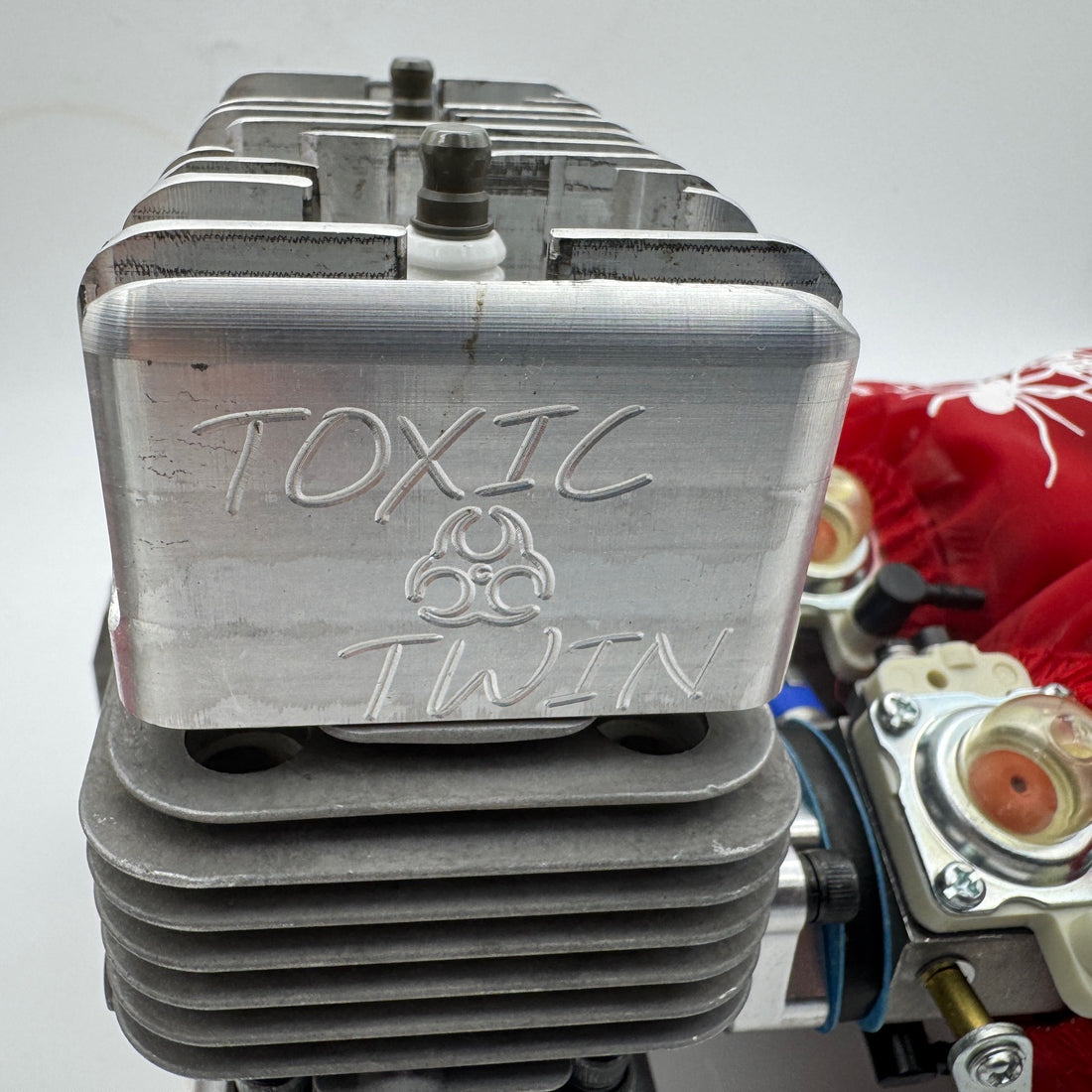 Brand new OBR toxic Twin 57cc with Jet pro pipes