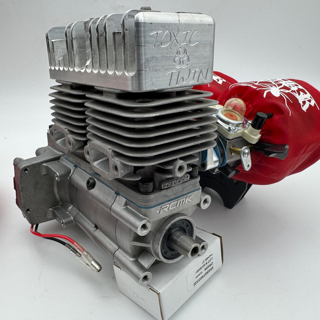 Brand new OBR toxic Twin 57cc with Jet pro pipes