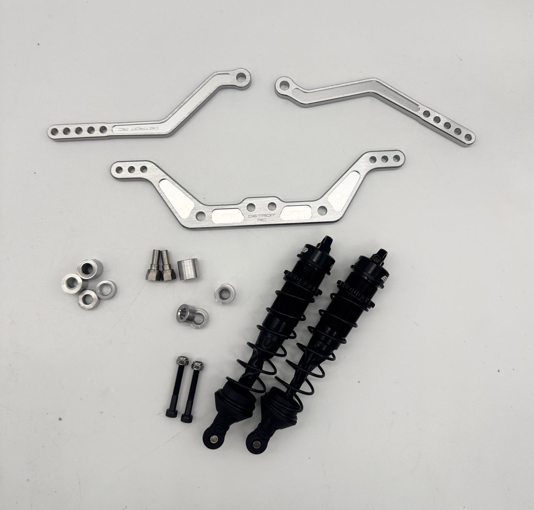 Detroit Performance Baja Billet Front and Rear Lowering kit - Front Shock Eliminator Kit with Rear Shocks