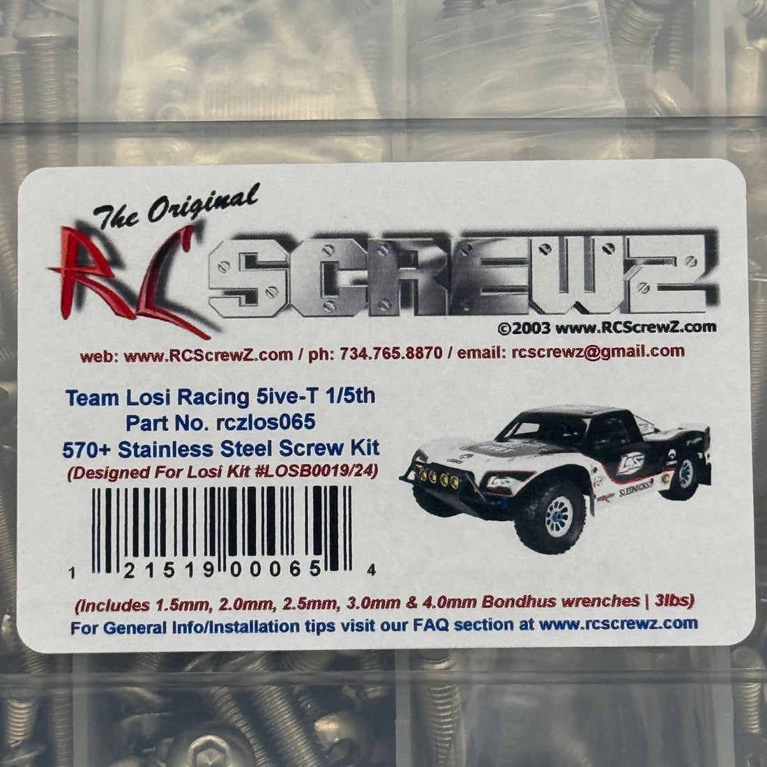 RCSCREWZ Complete Stainless Steel bolt kit for Losi 5iveT