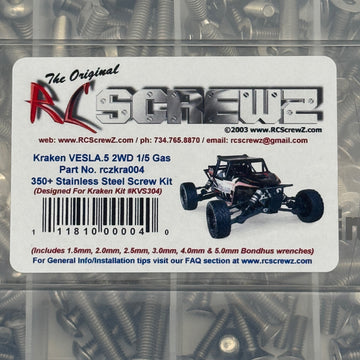 RCSCREWZ Complete Stainless Steel bolt kit for Kraken Vesla