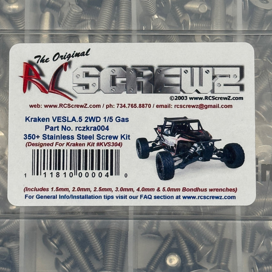RCSCREWZ Complete Stainless Steel bolt kit for Kraken Vesla