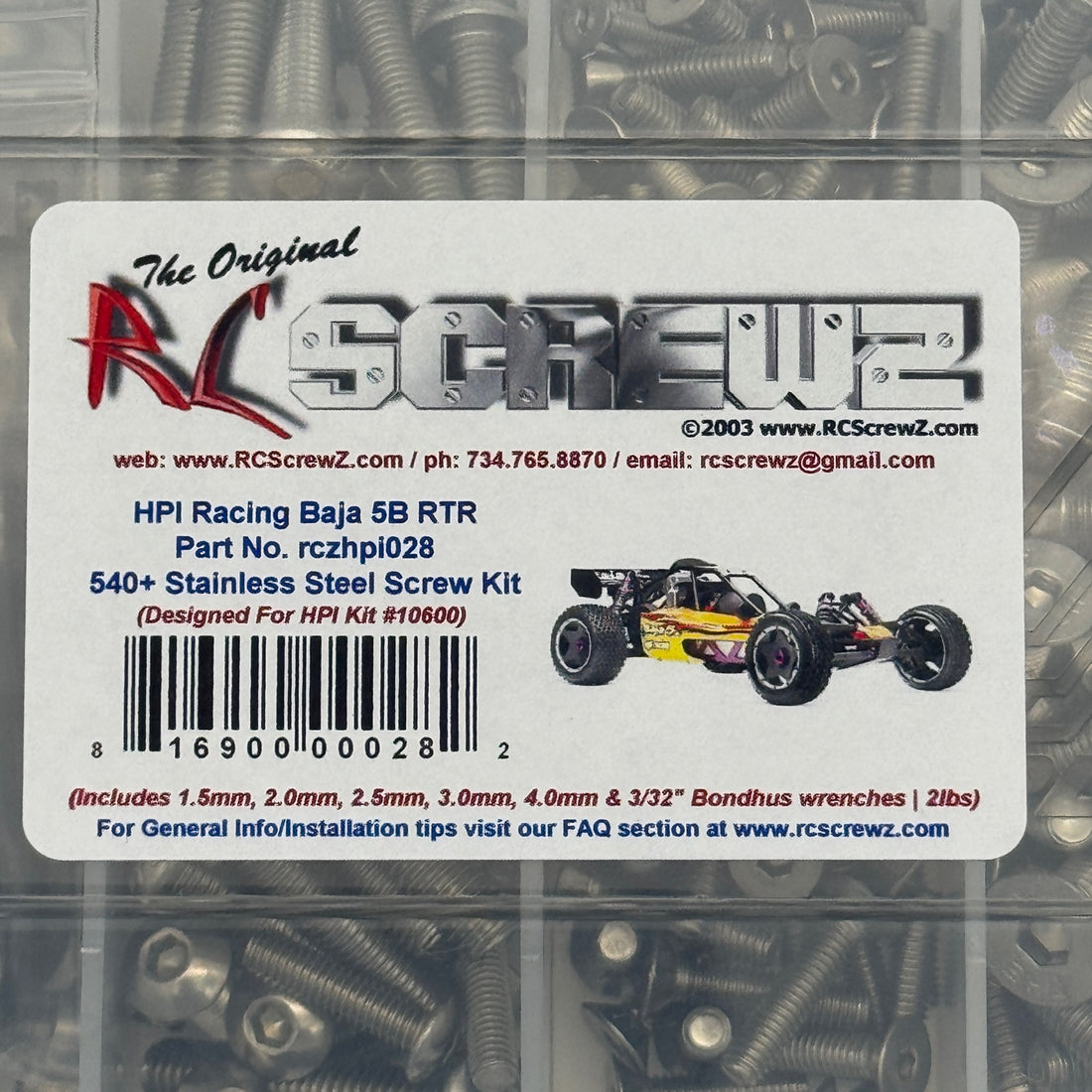 RCSCREWZ Complete Stainless Steel bolt kit for HPI Baja – Detroit ...