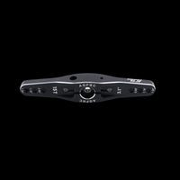 Black billet dual sided servo horn with the AGFRC logo, designed for 1/5 scale servo applications.