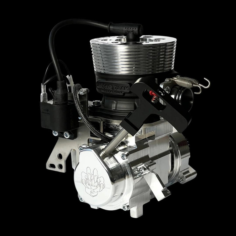 Engine on a black background