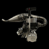 Engine or motor assembly on a black background