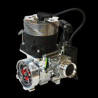 Engine component on a black background