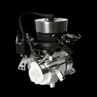 Engine model on a black background