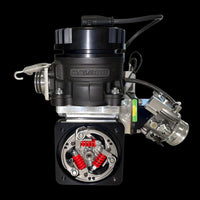 Malossi motorcycle carburetor on a black background