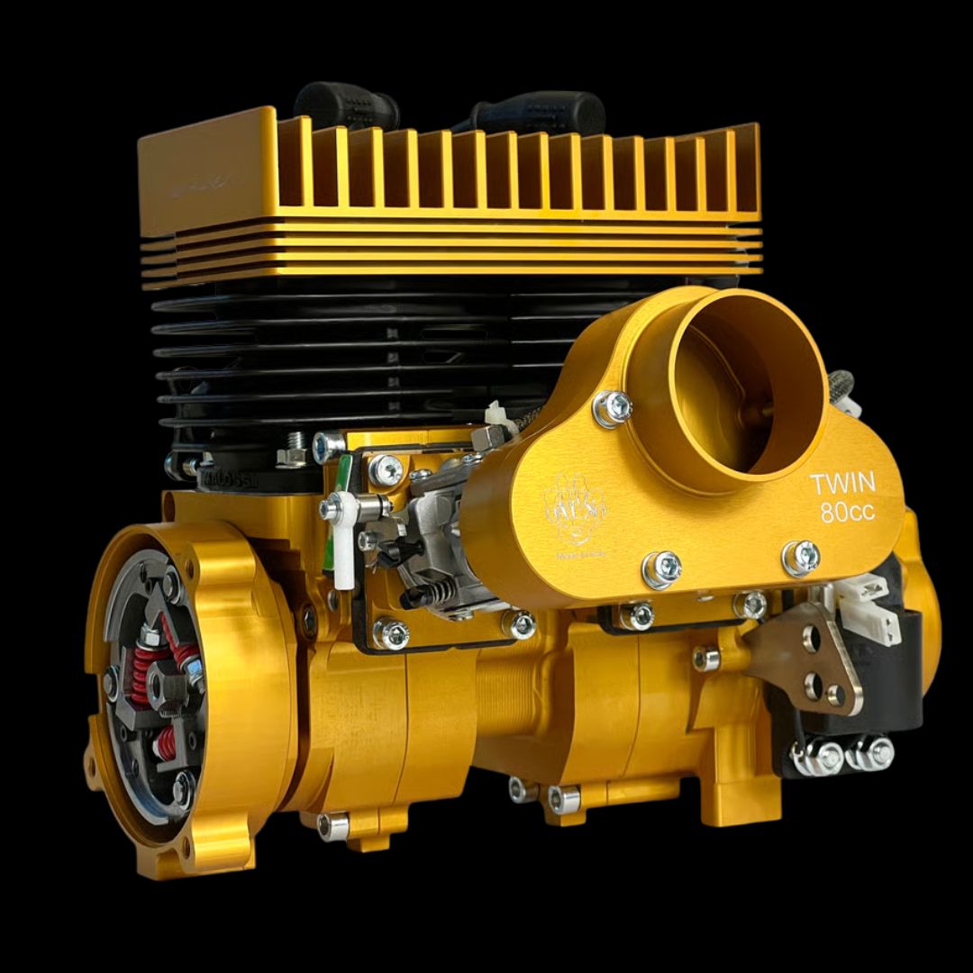 Yellow engine with &
