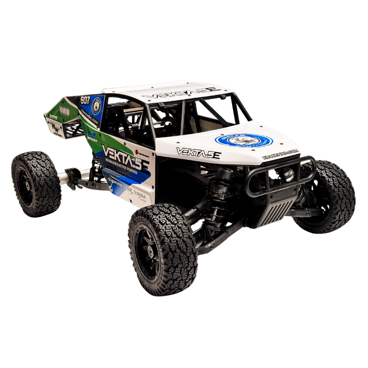 Model off-road truck with visible branding on a white background