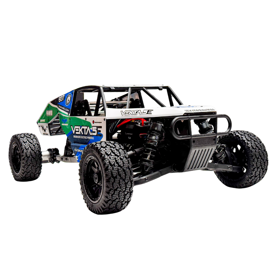 Model off-road vehicle with 'Vekta' branding on a white background
