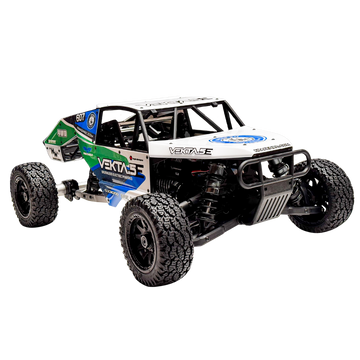 Model of a remote control off-road vehicle with visible branding on a white background