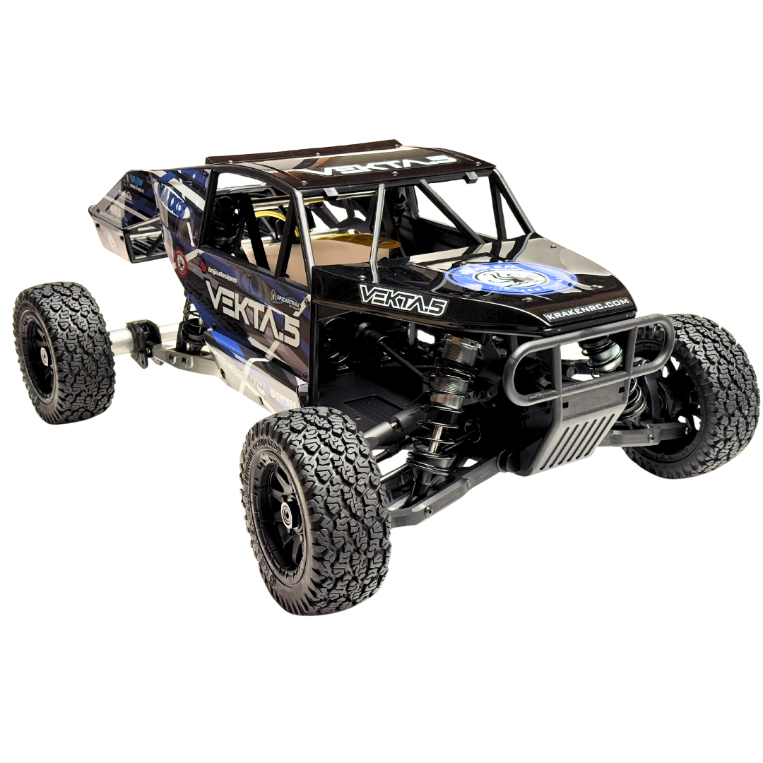Black off-road RC car with &