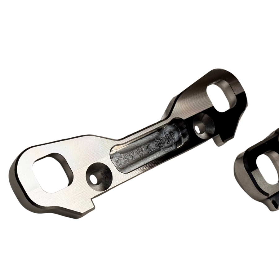 Taylor MCD Billet 7075 HD Front Hinge Pin Braces (2)