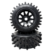 Taylor 195mm Super Spike Wheel Tyres Pre-Mounted 24mm hex (2pcs)